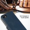 Selencia Echt Lederen Bookcase iPhone SE (2022 / 2020) / 8 / 7 / 6(s) - Blauw / Blau / Blue