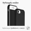 Accezz Liquid Silicone Backcover iPhone SE (2022 / 2020) / 8 / 7 - Zwart / Schwarz / Black