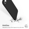 Accezz Liquid Silicone Backcover iPhone SE (2022 / 2020) / 8 / 7 - Zwart / Schwarz / Black