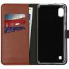 Echt Lederen Booktype Samsung Galaxy A10 - Lichtbruin - Lichtbruin / Light Brown