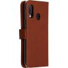 Selencia Echt Lederen Bookcase Samsung Galaxy A20e - Lichtbruin / Hellbraun  / Light Brown