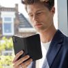 Selencia Echt Lederen Bookcase Samsung Galaxy A40 - Zwart / Schwarz / Black