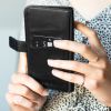 Selencia Echt Lederen Bookcase Samsung Galaxy A40 - Zwart / Schwarz / Black