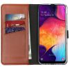 Selencia Echt Lederen Bookcase Samsung Galaxy A50 / A30s - Lichtbruin / Hellbraun  / Light Brown