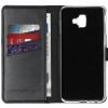 Echt Lederen Booktype Samsung Galaxy J6 Plus - Zwart / Black