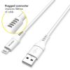 Accezz Lightning naar USB kabel - MFi certificering - 2 meter - Wit / Weiß / White