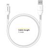 Accezz Lightning naar USB kabel - MFi certificering - 2 meter - Wit / Weiß / White