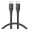Accezz USB-C naar USB-C kabel - 0,2 meter - Zwart / Schwarz / Black