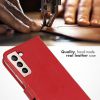 Selencia Echt Lederen Bookcase Samsung Galaxy S22 Plus - Rood / Rot / Red