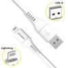 Accezz 2 pack Lightning naar USB kabel - MFi certificering - 2 meter - Wit / Weiß / White