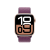 Apple Watch Series 10 | 42mm | Aluminium Case Rose Goud | Paarse sport loop | GPS | WiFi