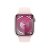Apple Watch Series 9 | 45mm | Aluminium Case Roze | Roze sportbandje M/L | GPS | WiFi