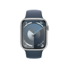 Apple Watch Series 9 | 45mm | Aluminium Case Zilver | Blauw sportbandje M/L | GPS | WiFi