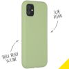 Accezz Liquid Silicone Backcover iPhone 11 - Groen / Grün  / Green