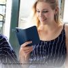 Selencia Echt Lederen Bookcase iPhone 11 Pro Max - Blauw / Blau / Blue