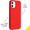 Accezz Liquid Silicone Backcover iPhone 12 Mini - Rood / Rot / Red