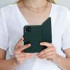 Selencia Echt Lederen Bookcase iPhone Xs - Groen / Grün  / Green