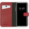 Selencia Echt Lederen Bookcase iPhone Xs - Rood / Rot / Red