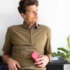 Selencia Echt Lederen Bookcase iPhone Xs - Rood / Rot / Red
